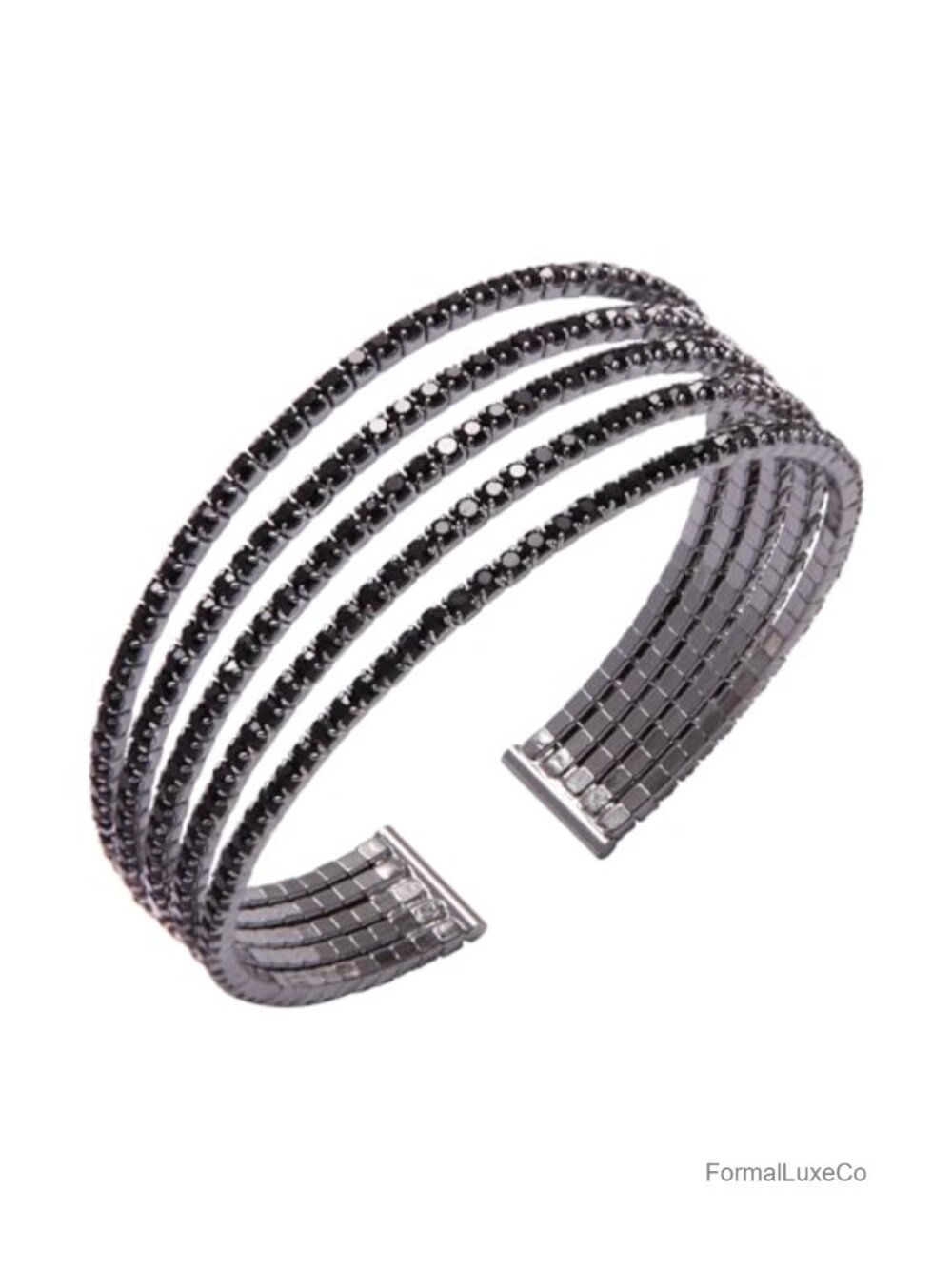Multilayer Rhinestone Cuff Bracelet Costume Jewelry for Prom Party